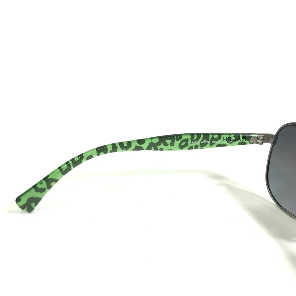 Ralph Lauren Sunglasses RA4108 494/T3 Gunmetal Green Cheetah Print w Gray Lenses